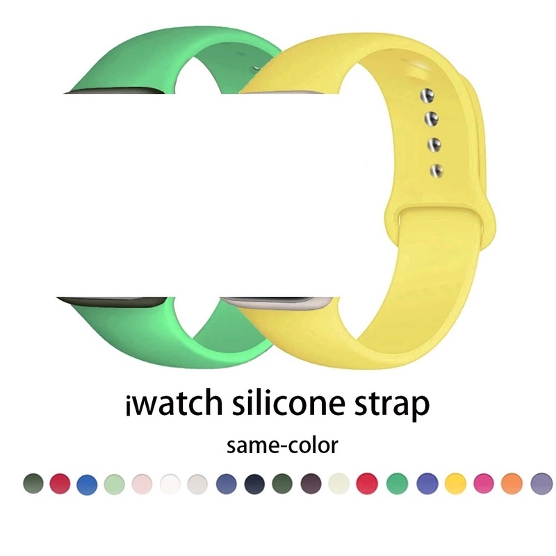 Dây Đồng Hồ Thể Thao Bằng silicone 2020 Cho Apple iWatch 6 series Ultra 8 6 SE 5 4 3 2 1 49mm 38mm 42mm 44mm 40mm