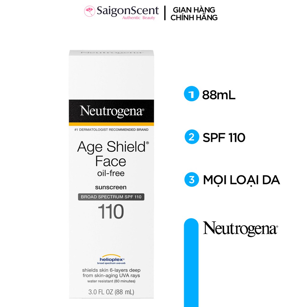 [SaigonScent] Kem chống nắng Neutrogena Age Shield Face Lotion SPF 110 ( 88mL )