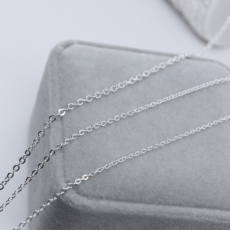 Dây chuyền mạ đồng dày phẳng mặt chữ O màu sắc thời trang diy