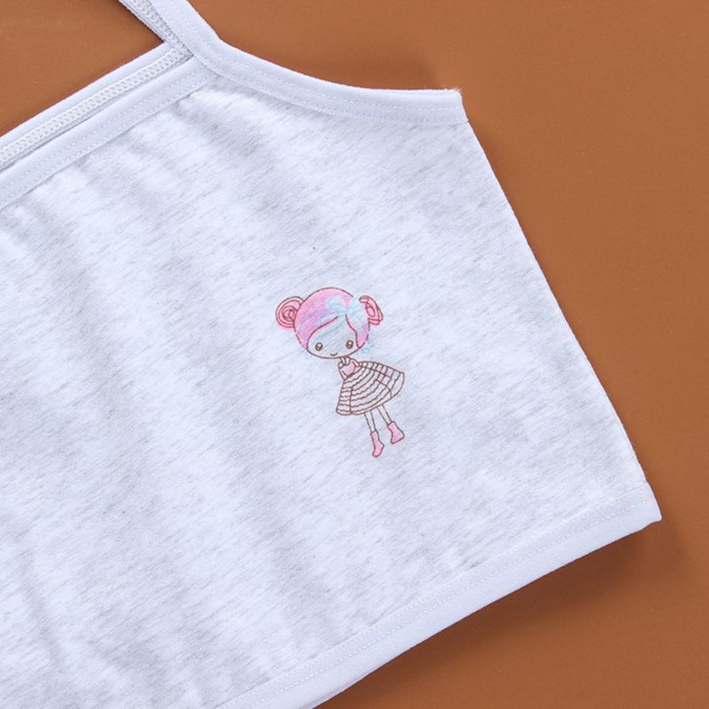 Áo Ngực Dây Mảnh Họa Tiết Hoạt Hình Dễ Thương Dành Cho Bé Gái Tuổi Dậy Thì Mùa Hè