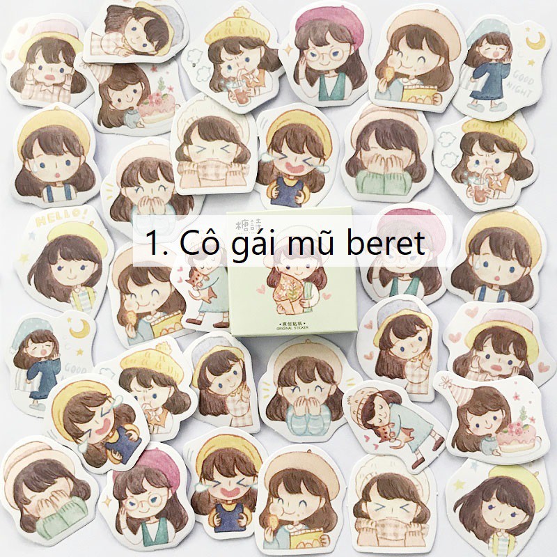 Hộp 45 sticker giấy SH4510 Gachini