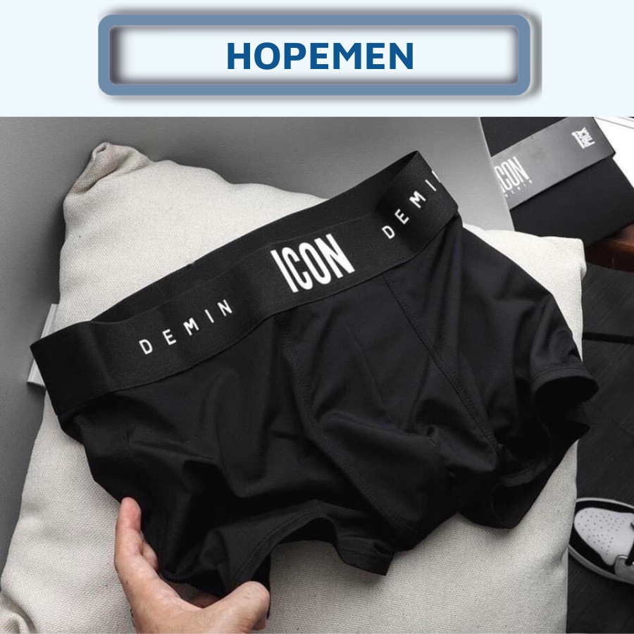 Quần Lót Nam Boxer Thun Lạnh ICON, Quần Sịp Nam thun lạnh ICON Demin Co dãn 4 chiều Loại 1