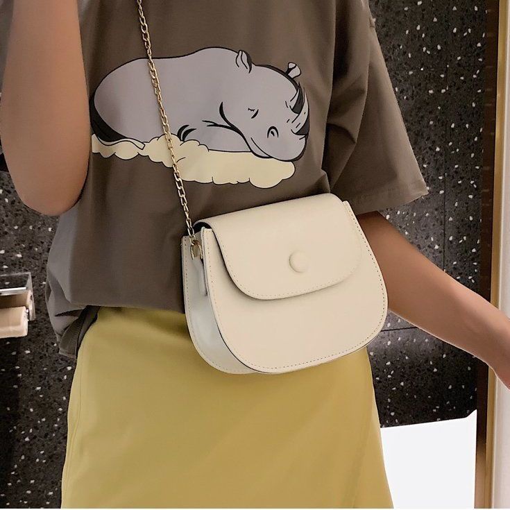 Túi Đeo Chéo Hình Vuông Cỡ Nhỏ Phối Dây Đeo Sợi Xích Phong Cách Hàn Quốc Thời Trang Cho Nữ