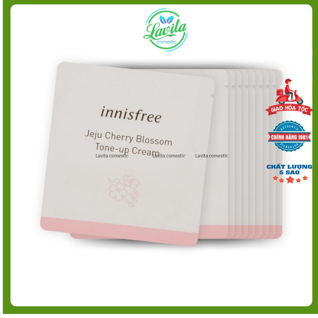 Sample Kem Dưỡng Nâng Tone Innisfree Jeju Cherry Blossom Tone-Up Cream -  1ml