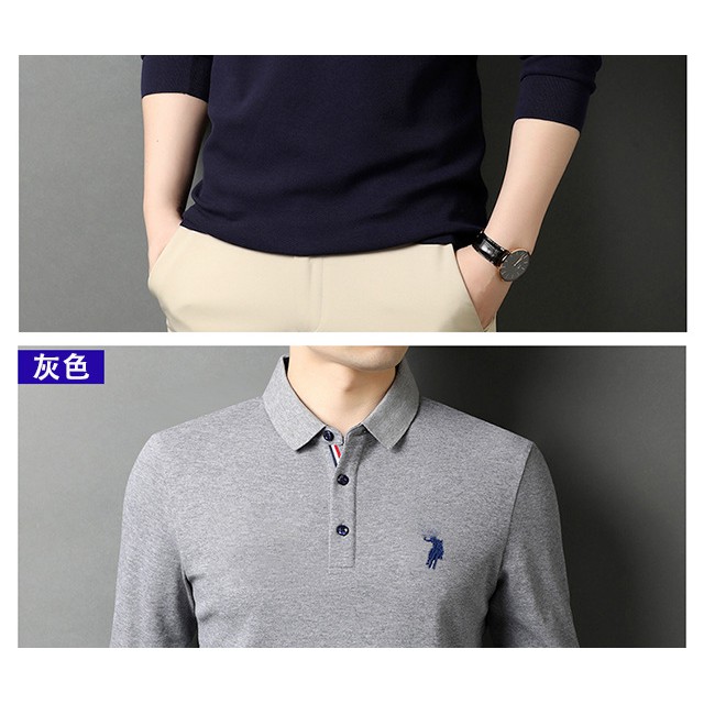 Áo polo nam dài tay lịch sự kiểu dáng lịch sự phù hợp với mọi khách hàng.