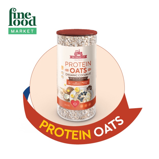 [Combo New 2021] 2 hủ yến mạch ăn liền Red Tractor Foods Omega3 500gr+ 1 Hủ Yến Mạch Protein 500gr