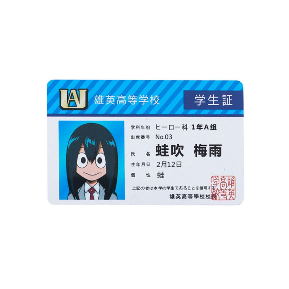 Thẻ tên nhân vật hoạt hình Anime My Hero Academia bằng PVC