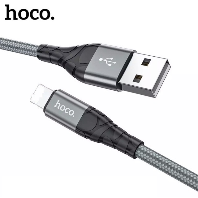 Dây Sạc IP Hoco chính hãng DU02 dây dù chống đứt chống rối, cáp Sạc Nhanh 3A Dài 1M/2M-BH 12 Tháng