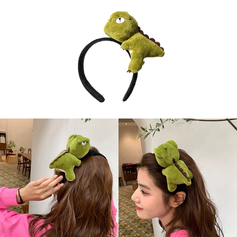 Băng đô co giãn hình khủng long dễ thương dành cho nữ