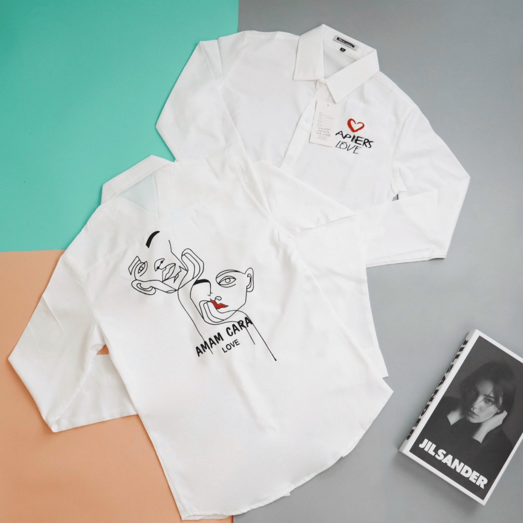 Áo Sơ Mi Nam Tay Dài Vải Luạ Cao Cấp Hình In Sắc Nét  Kiểu Dáng Thanh Lịch Chuẩn Soái Ca Hot Trend [NEW UNISEX]