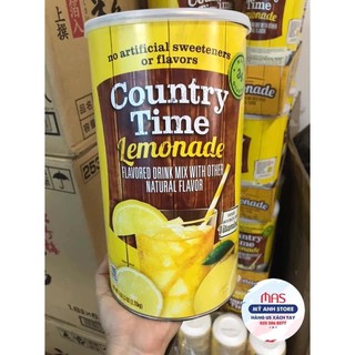 [ CHÍNH HÃNG ] BỘT PHA NƯỚC TRÀ CHANH COUNTRY TIME DRINK MIX LEMONADE MỸ 2.33KG (Hộp vàng)