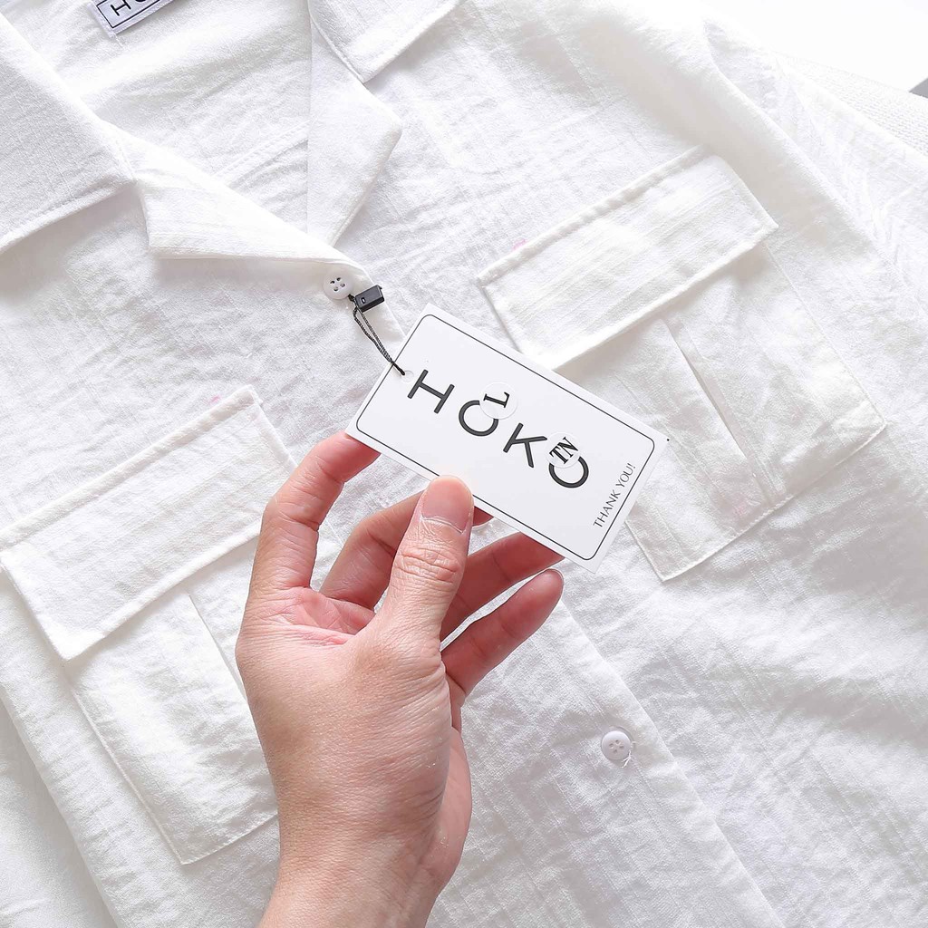 Áo sơ mi Nam Nữ  🔅FULL SIZE🔅 Áo sơ mi đũi trơn cộc tay 2 túi ngực 4 màu trắng, đen, cam, bee Size M-L-XL-XXL 45-75kg