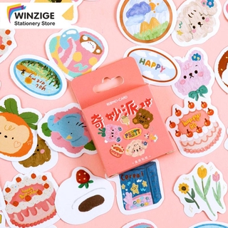 Set 45 hình dán hoạt hình nhiều màu sắc tươi tắn đáng yêu