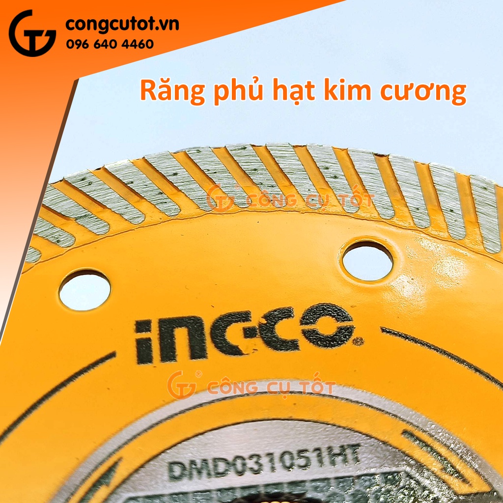 Đĩa cắt gạch ướt công nghiệp siêu mỏng 1ly Ø105mm Ingco DMD031051HT