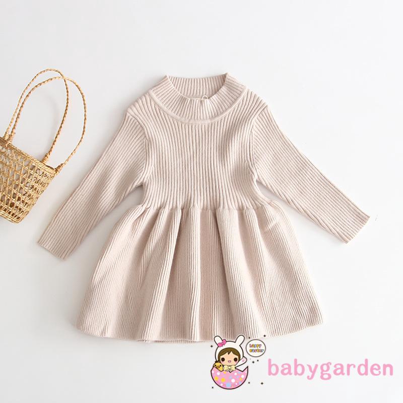 Đầm len tay dài xinh xắn cho bé