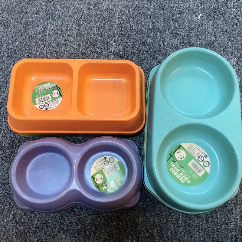 Bát đôi sợi tre cao cấp cho chó mèo