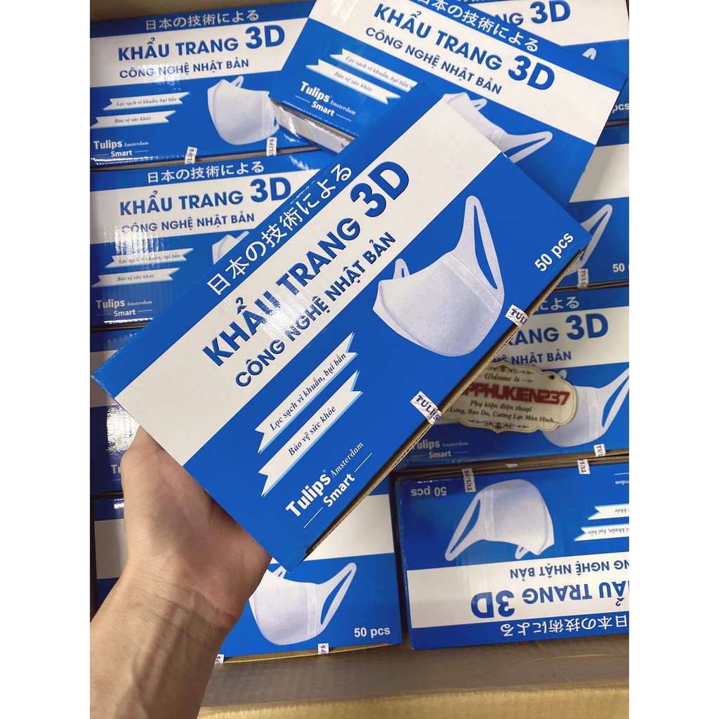 Khẩu trang 3d mask Tulips hàng công ty 1 hộp 50 cái | BigBuy360 - bigbuy360.vn