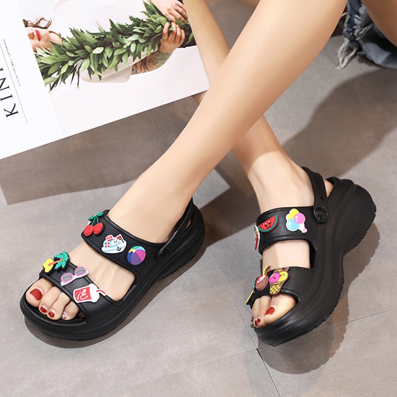 Giày sandal IELGY đế dày phong cách Hàn Quốc thời trang đi biển cho nữ
