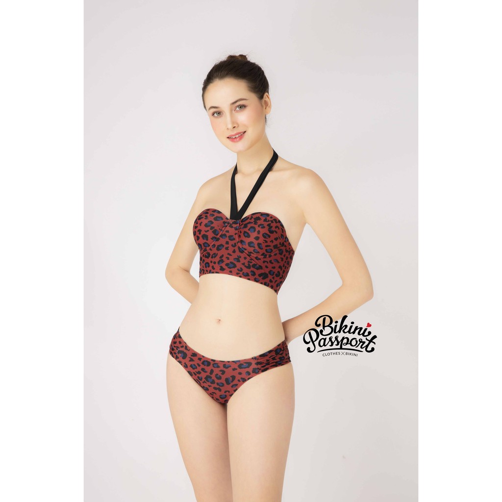 Đồ bơi Nữ BIKINI PASSPORT kiểu hai mảnh dây đeo- màu Da báo - BS033_LEO