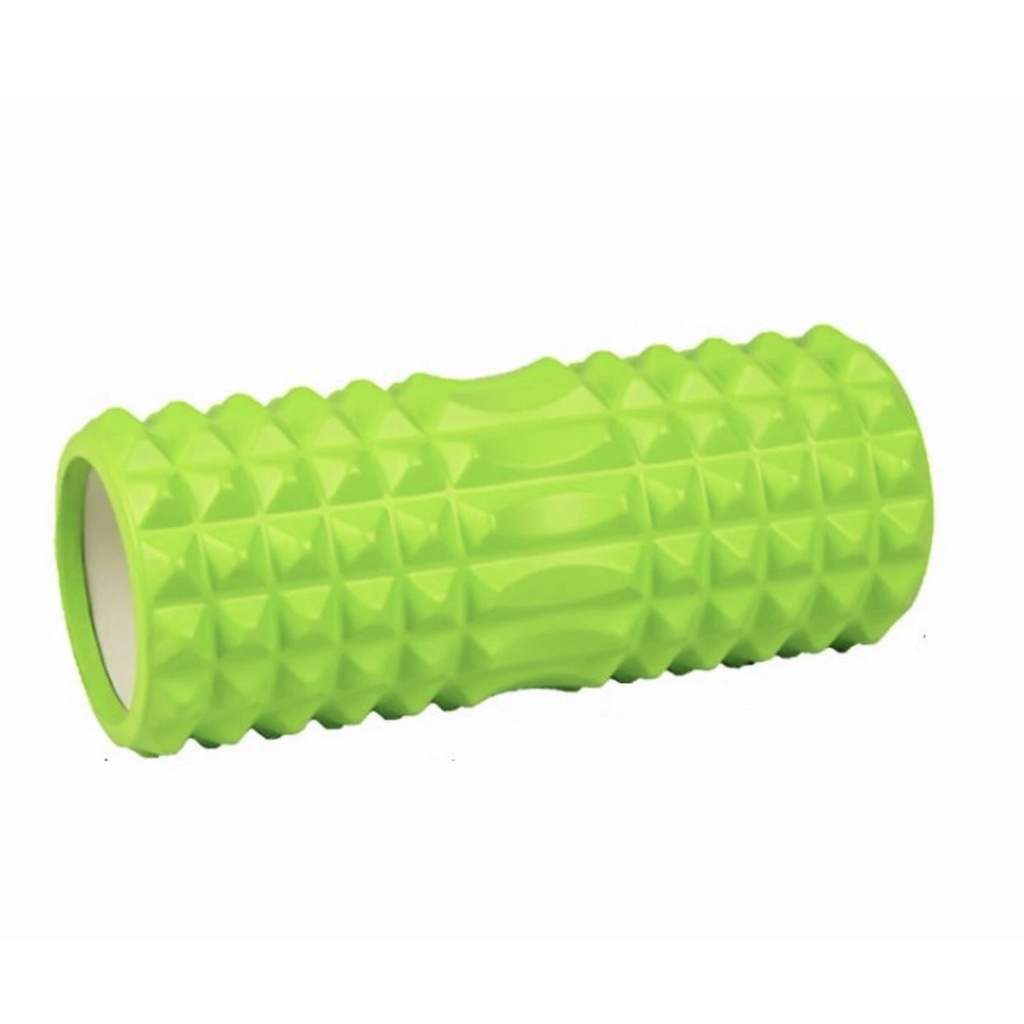 Con Lăn Massage Chân, Tay, Lưng Foam Roller 33 cm x 14 cm Gai Nhọn, Ống Lăn Giãn Cơ Yoga