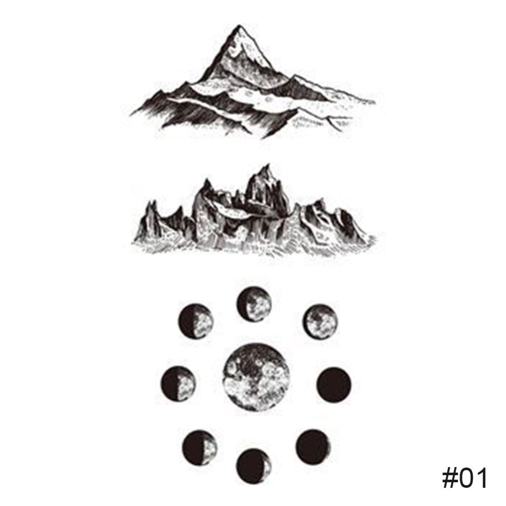 Timekey Hình Xăm Dán Tạm Thời Màu Đen Chống Nước Lâu Trôi O2U4