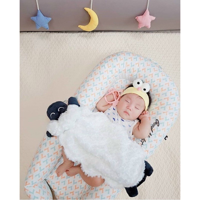 (Made in korea) Gối chặn cừu Good Night Baby Ellusben nội địa Hàn Quốc