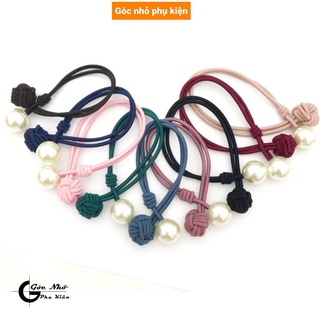 Combo 10 Cột tóc handmade đính hạt ngọc trai giả ( màu bất kỳ)