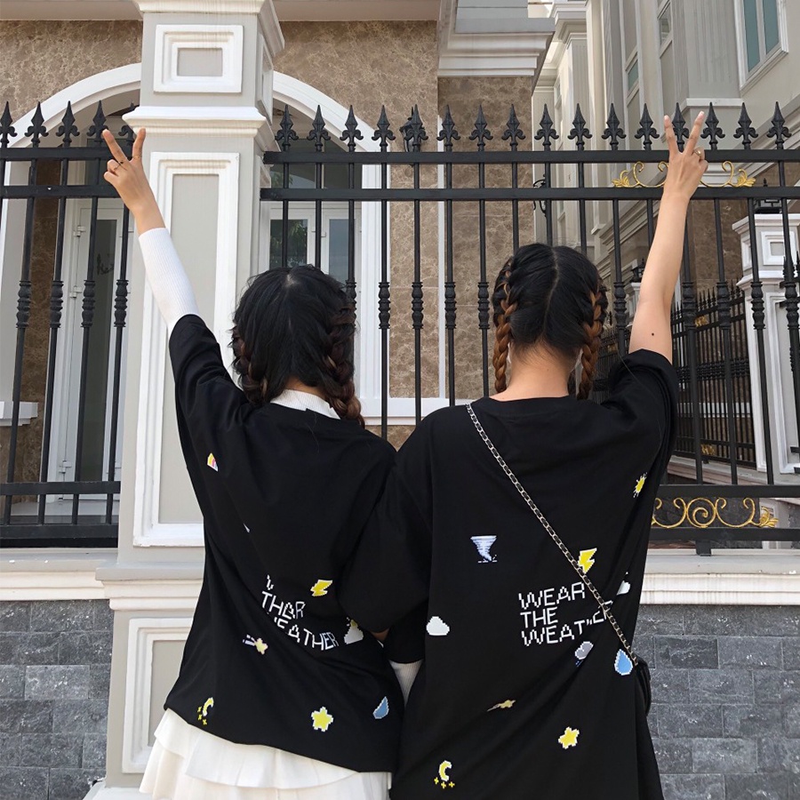 Áo thun Pixel weather - Ressible [Streetwear/Black] | BigBuy360 - bigbuy360.vn