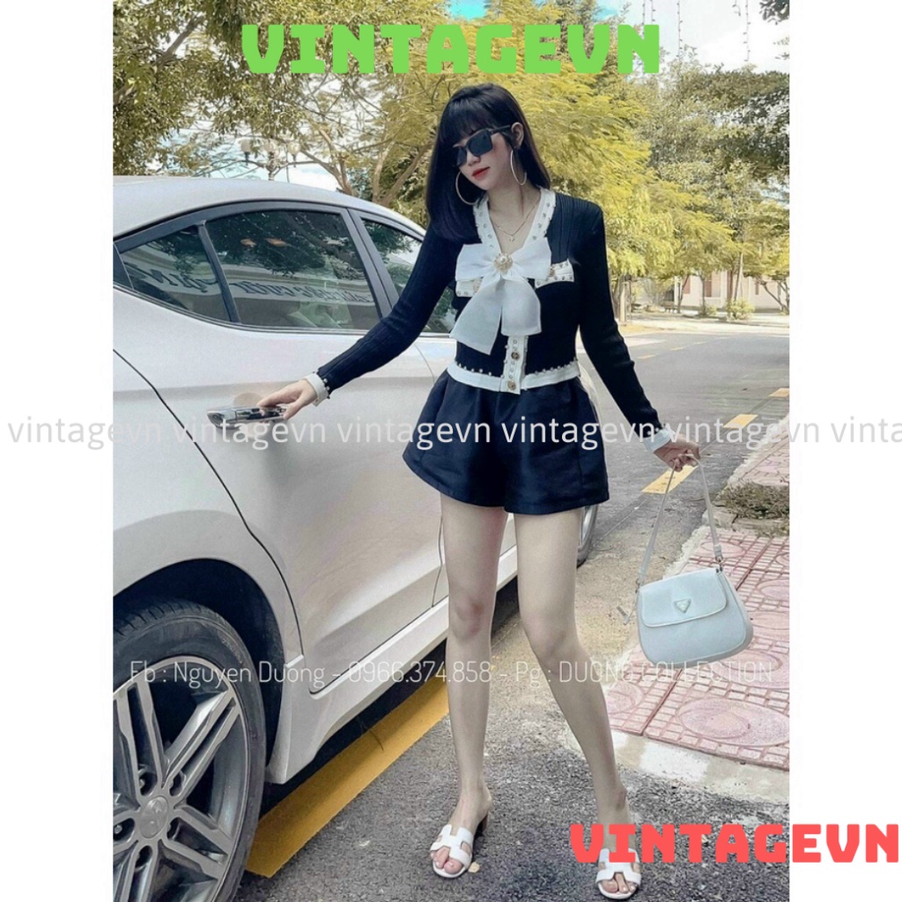 Áo Len Cộc Nơ Đá Tiểu Thư (có kèm video ảnh thật) vintagevn | BigBuy360 - bigbuy360.vn