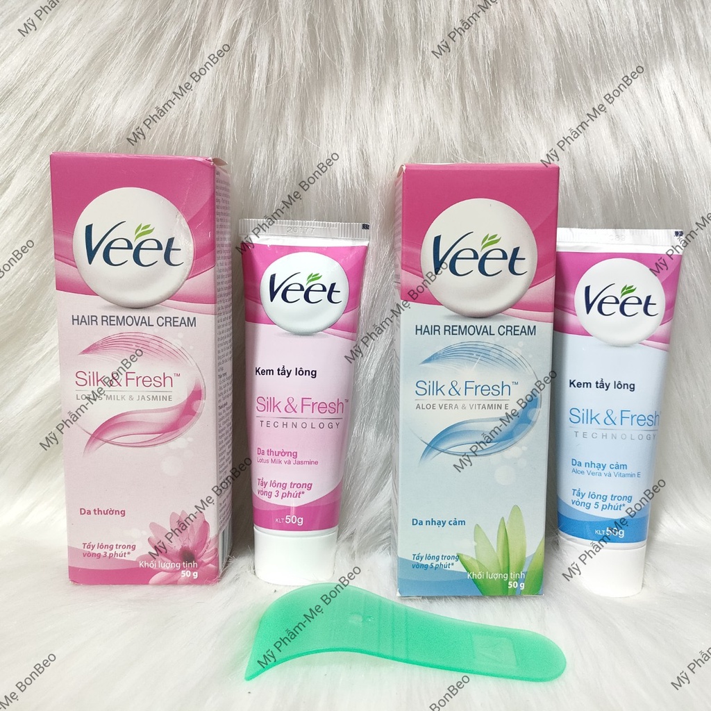 Kem tẩy lông cho da nhạy cảm Veet Silk Fresh 50g (Chính hãng cty)