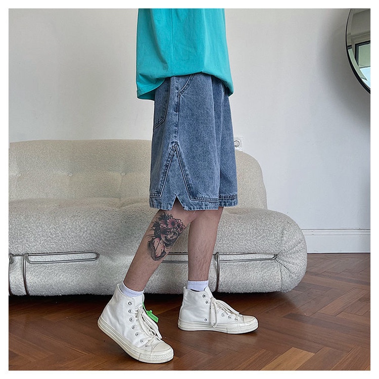 Quần Short Denim Ống Rộng Size Lớn Thời Trang Xu Hướng Cho Nam