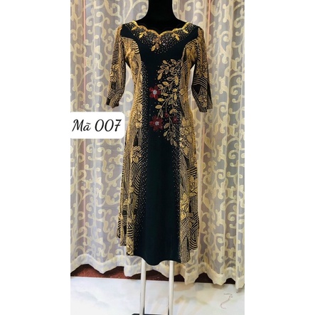 ĐẦM TRUNG NIÊN THUN KIM SA PHỐI NHUNG M007