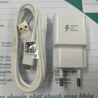 Bộ sạc cáp nhanh micro Samsung s7, s7 edge, note 5 zin máy. Bảo hành 1 năm.