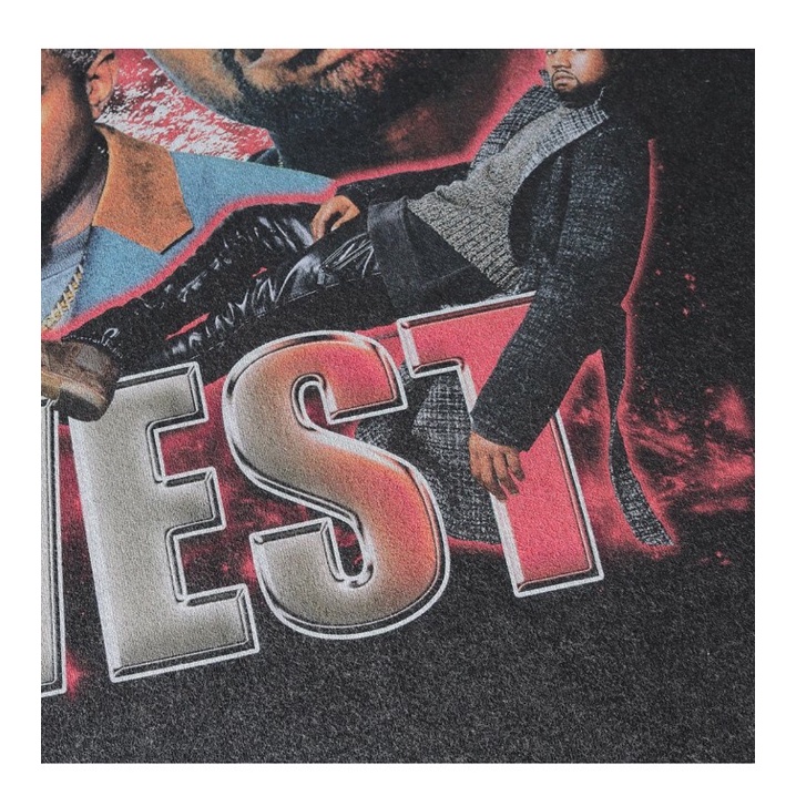 Áo phông denim wash KANYE WEST chính hãng form rộng unisex nam nữ