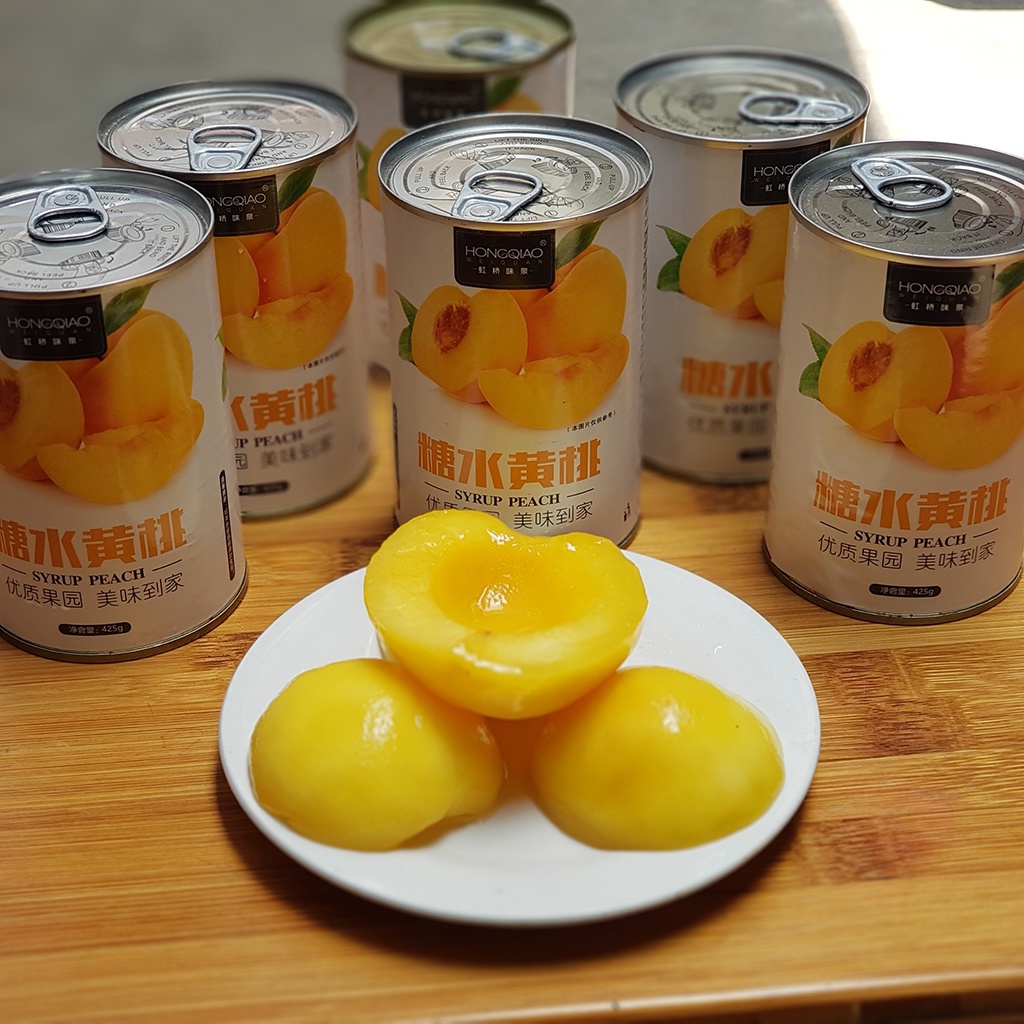 HỒNG ĐÀO GIÒN NGÂM HONGQUIAO🍑 hộp 425 gr