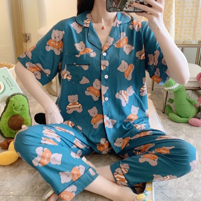 Pijama Lanh Lụa 🎁 pijama mặc nhà sau sinh vải lanh [ Tay ngắn - quần dài]