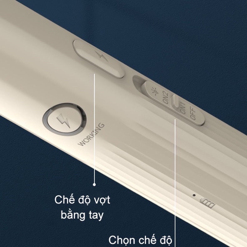 Vợt muỗi thông minh kiêm đèn bắt muỗi và đèn ngủ đa năng-Tích điện 3 trong 1