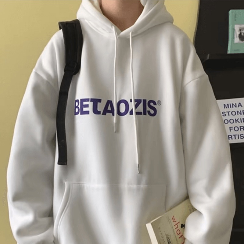 Áo Hoodie Thể Thao In Chữ Thời Trang Nam Tính