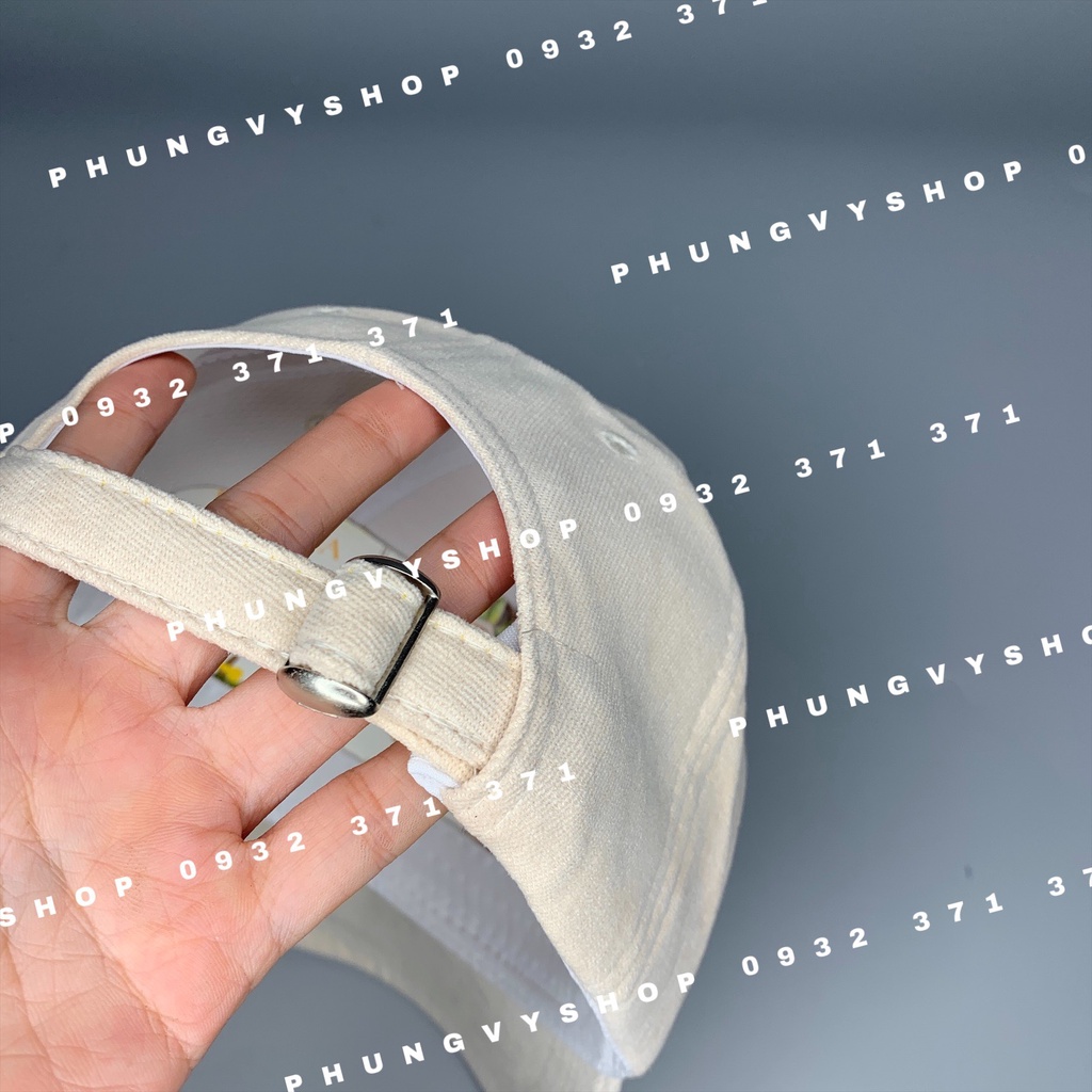 Mũ LƯỠI TRAI unisex nam nữ - NHUNG THÊU GẤU BABY BEAR - nón kết basic đơn giản