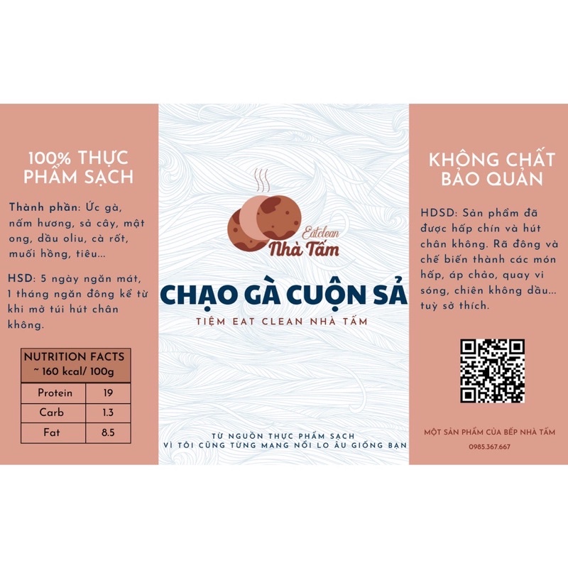 CHẠO GÀ EATCLEAN 500gr