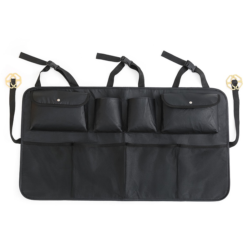 Túi Đựng Đồ Treo Sau Ghế Ô Tô Chất Liệu Vải Da, Vải Dù Kích Thước 88x48cm, Gọn Gàng, Tiết Kiệm Không Gian Trên Xe