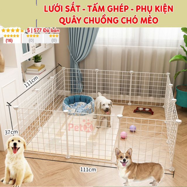 [AN MỘC] Cũi quây lắp ghép cho thú cưng, chó mèo 12 tấm 35*35cm