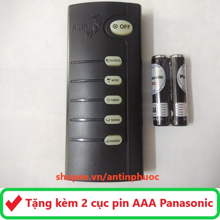 Remote quạt Asia - Điều khiển từ xa quạt Asia ( Chính Hãng ) + 2 pin Panasonic