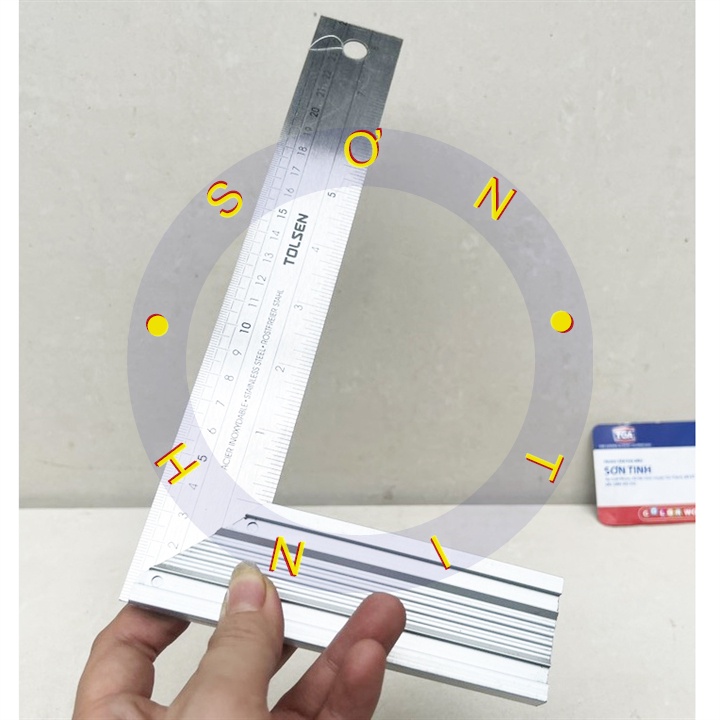 Thước Ke Thước Đo Góc Vuông Nhôm 250mm TOLSEN 35038