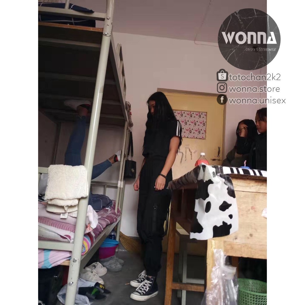 (ORDER) (KÈM ẢNH THẬT) Quần jogger kaki box pant quần hộp tua rua dây unisex ulzzang oversize street style nam nữ ống bo | BigBuy360 - bigbuy360.vn