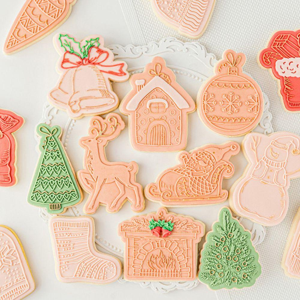 Khuôn Dập Nổi Làm Bánh Quy Hình Người Tuyết / Ông Già Noel