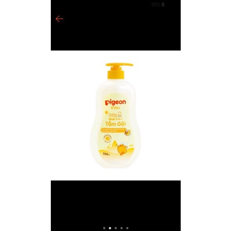 Tắm gội pigeon 700 ml (baby wash 2in1)