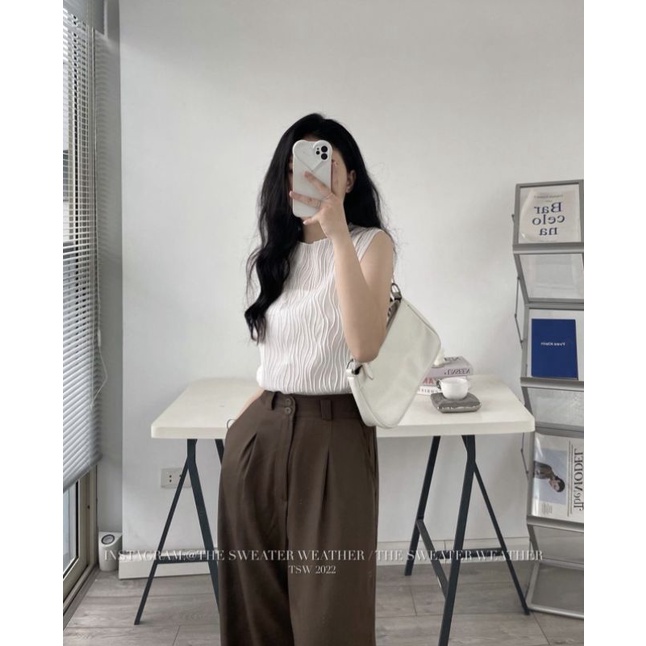 Áo ba lỗ vải lượn sóng