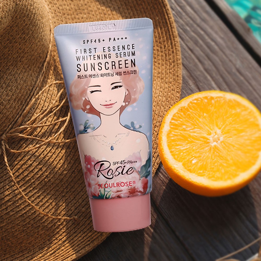 Kem Chống Nắng Seoul Rose Rosie First Essence Whitening Serum Sunscreen SPF45 PA+++ | BigBuy360 - bigbuy360.vn
