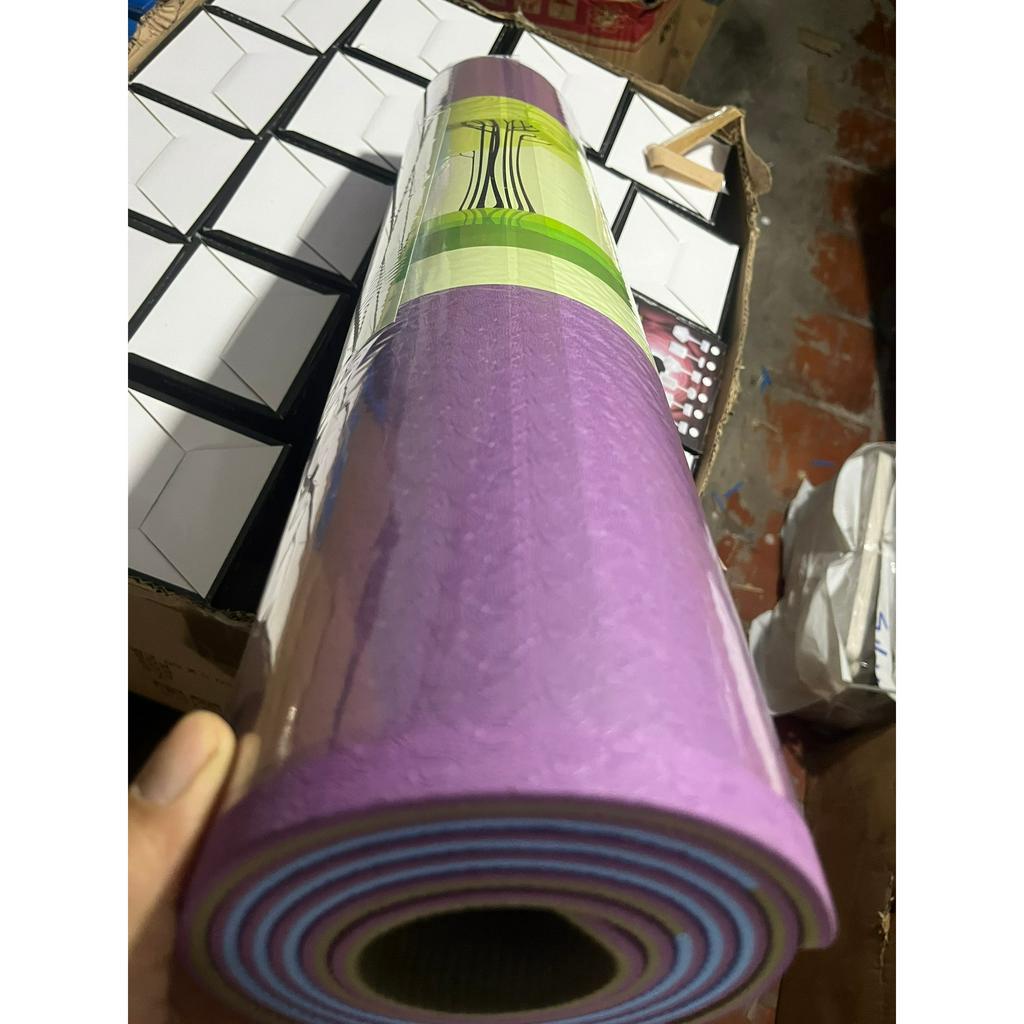 Thảm Tập Yoga 2 Lớp 6mm Chống Trượt Thảm Yoga tập gym thể thao chống thấm LỖI 1 ĐỔI 1